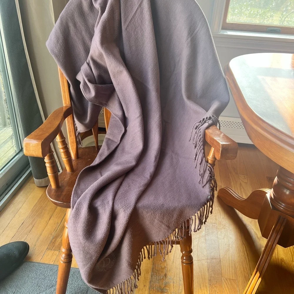 Pottery Barn Lavender Throw Blanket with D Monogram​